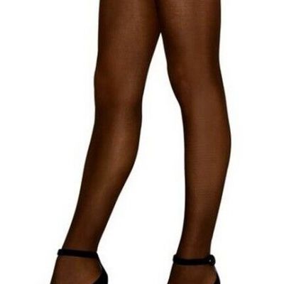 2 Pair X TALL = XL Open Toe Dark Tan Pantyhose Hooters Uniform Sexy Legs Sheer